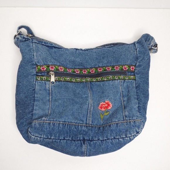 Vintage Denim Satchel - Picture 1 of 8